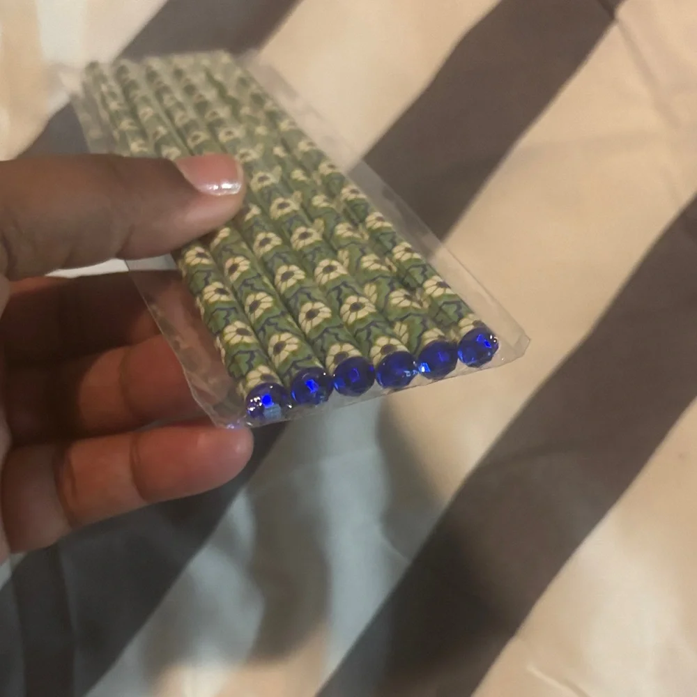 Vera Bradley Green Floral Pencil Case